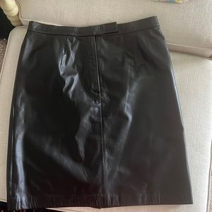 Vintage black leather skirt